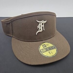 Fear Of God Essentials New Era Walnut 59FIFTY Visor Sz 7 7/8 Brown Chocolate New